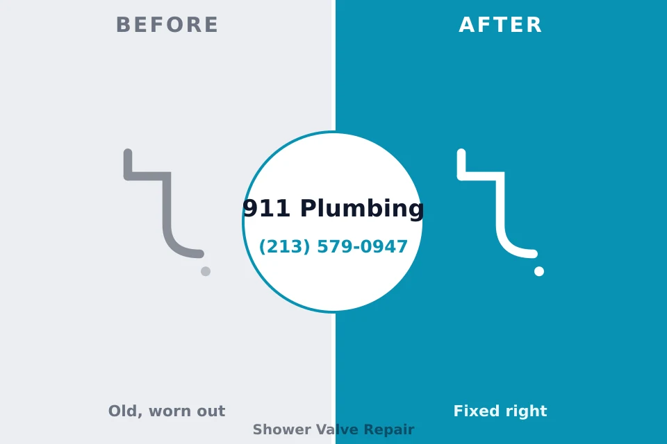 Before and after: plumbing repair Salmon Creek, WA